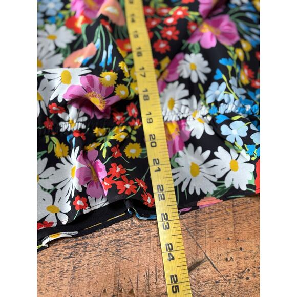 NWT Womens Sugarlips Curve Floral Multicolor Long Sleeve V-Neck Blouse Size 3X - Picture 8 of 8